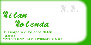 milan molenda business card
